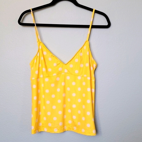 Zimmermann Y2K Babydoll Butter yellow polka dot slinky Cami top size 3 Medium - Picture 1 of 10